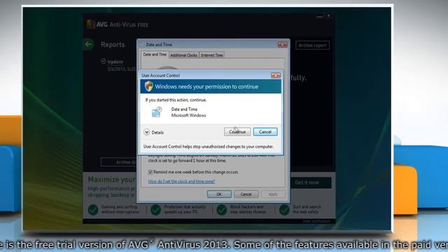 How to fix Database is outdated error message in AVG AntiVirus 2013 in Windows Vista