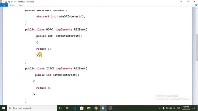 Interface in Java with Example