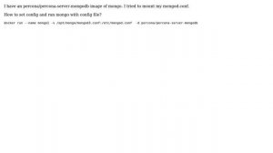 DevOps & SysAdmins: How to set config file to percona-mongodb?
