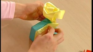 Бант Роза для подарка своими руками