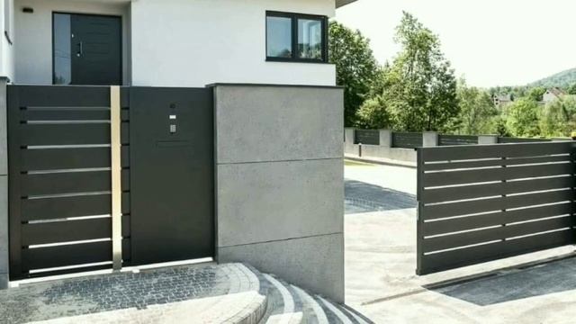 РЕШЕТЧАТЫЕ ВЪЕЗДНЫЕ ВОРОТА ВО ДВОР: Дизайн современных ограждений - заборные секции Киев смотреть онлайн