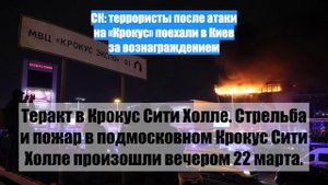 СК: террористы после атаки на «Крокус» поехали в Киев за вознаграждением