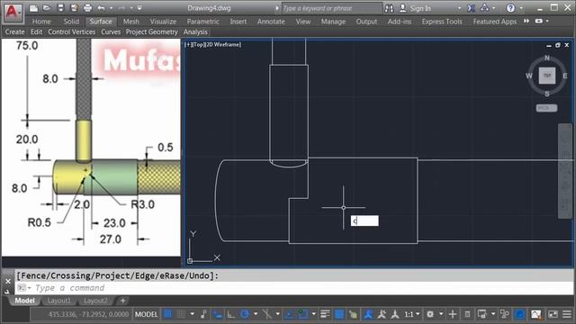 AutoCAD 2D Practice Drawing | Exercise 8 | Basic Tutorial смотреть онлайн