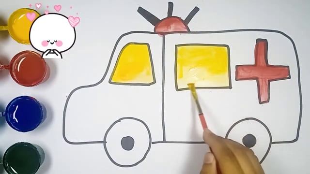 Bolalar Uchun mashina rasm chizish /Drawing ambulance for children/Рисование скорая помощь для дете