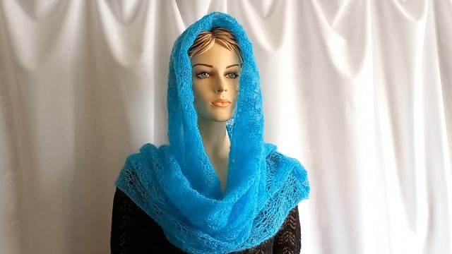 Обыкновенное Чудо - Паутинка из Кид Мохера спицами для весны