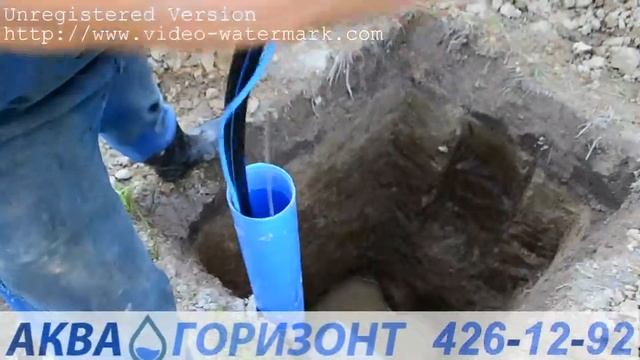 Монтаж насоса в скважину глубиной 22 метра