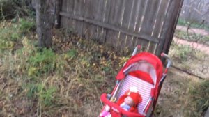 Прогулка с куклой реборн в коляске♥