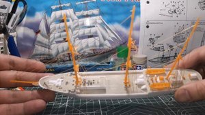 Сборка модели - Трехмачтовый барк Горх Фок 1/350 (моделист)