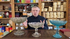 СТАРИННЫЕ ДОВОЕННЫЕ ВАЗЫ ИЗ СТЕКЛА