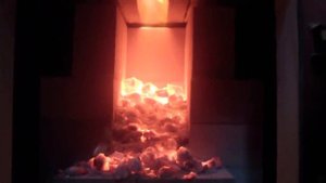 Работа пиролизного котла 50кв + ТА 4000л.