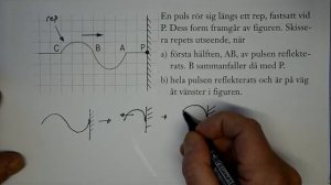 Fysik 2 Heureka Kap 9 övn 9.7 En puls rör sig längs ett rep