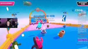 мазеллов фристайлит пока играет в фолл гайс на протяжении 25 минут и 50 секунд