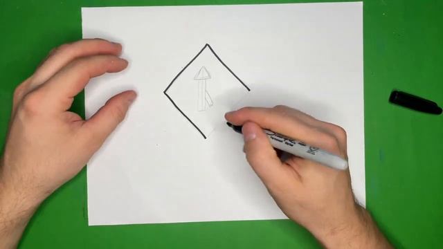 Как нарисовать Американский Дорожный Знак - Merging Traffic Ahead смотреть онлайн