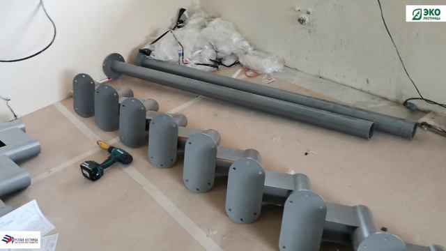 Русская лестница. Монтаж модульной лестницы.