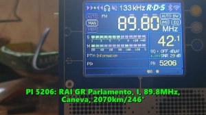 18.07.2024 15:57UTC, [Es], RAI GR Parlamento, Италия, 89.8МГц, 2070км