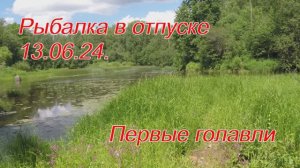 Рыбалка в отпуске 13.06.24. Первые голавли.