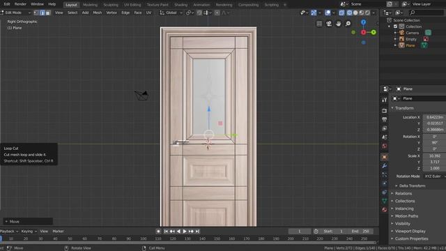 Blender 2.8 создаем дверь по референсу