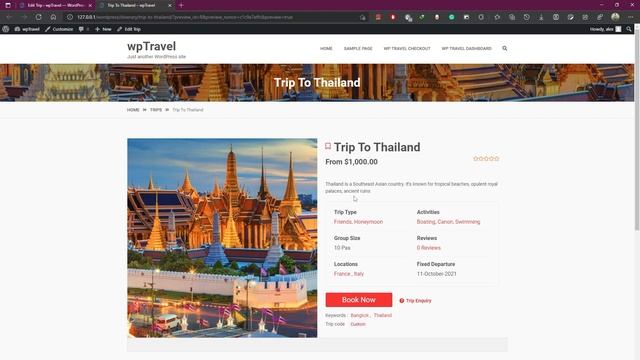 How to add a new Trip using WP Travel plugin? WP Travel Tutorial