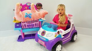 Diana playing animal hospital