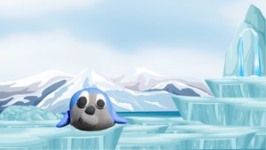 Лепим из воздушного пластилина нерпенка Кору из мультфильма про Умку