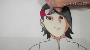 Simple drawing uchiha sarada