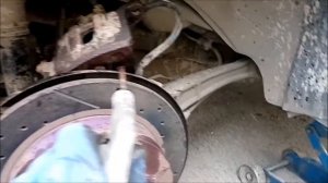 Mitsubishi Outlander замена задних колодок//replacement of rear pads