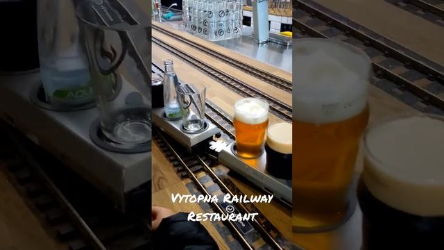 Train Delivers Drinks ? Vytopna Railway Restaurant