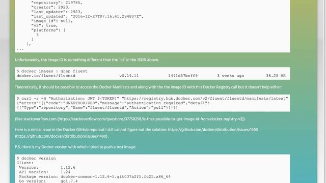 How to determine the Docker image ID for a tag via Docker Hub API? смотреть онлайн