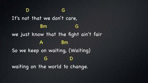 Waiting on the World to Change~John Mayer Lyrics and Guitar Chords