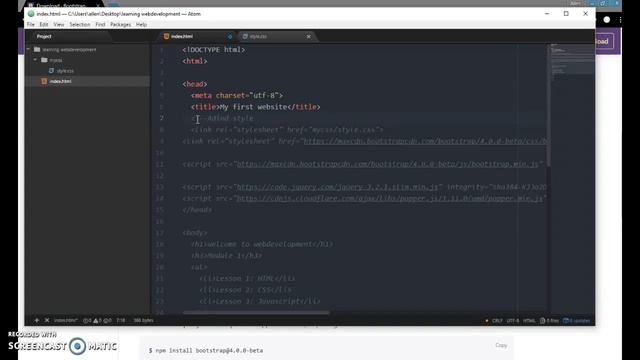 Adding Bootstrap & CSS files to HTML 2017 смотреть онлайн