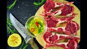 Бараньи рёбрышки на гриле.