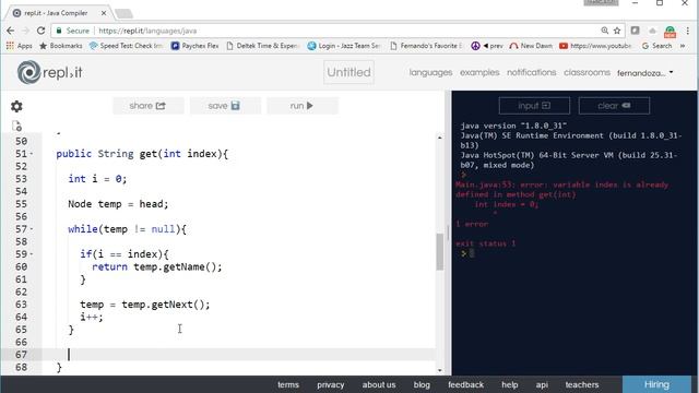 Java Linked List смотреть онлайн