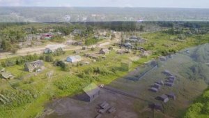 Таёжный посёлок Ягкедж в Республике Коми.Съемки с квадрокоптера.