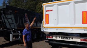 Самосвальный прицеп MEGA 18 м3. Центральное расположение осей. Пневматика WABCO.