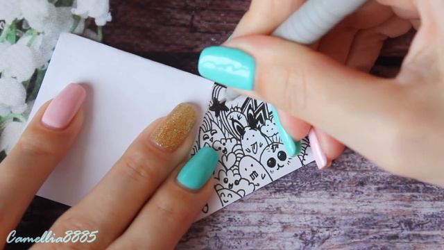 DIY ● ЗАКЛАДКИ - уголки своими руками ● Doodling ● Для книг и ежедневника ● Bookmarks смотреть онлайн