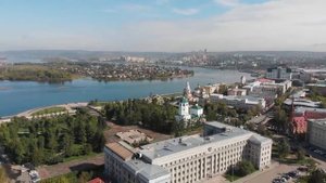 Иркутск с высоты птичьего полёта