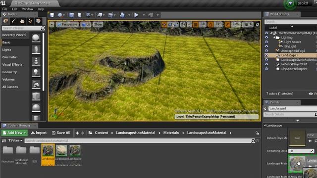 Создание ландшафта в Unreal Engine за 5 минут