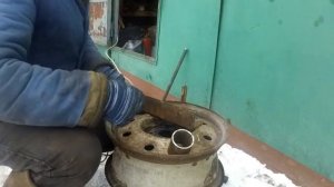 Горелка на отработке.