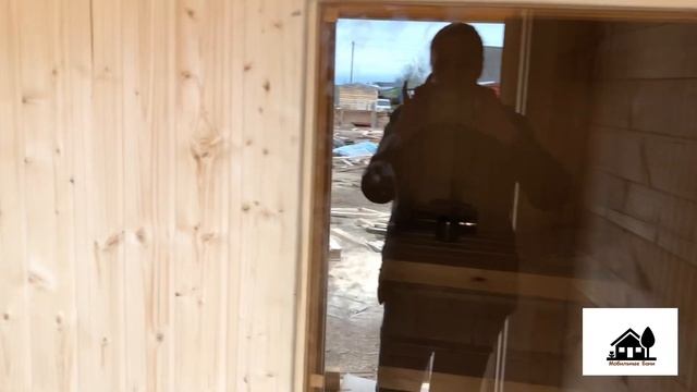Обзор 5 метровой мобильной бани с крыльцом смотреть онлайн