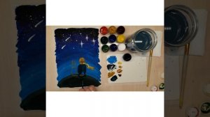 #Рисуй Рисуем Маленького Принца. Как нарисовать маленького принца. Рисуем гуашью. Рисуем просто.