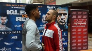 Boxen Osleys Iglesias vs. Artur Reis Kampf Face to Face 7 Oktober 2023 IBO Super Middleweight