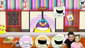 СУШИ ЧЕЛЛЕНДЖ ГОТОВКА РОЛОВ Мультяшная игра для детей МАСТЕР СУШИ kids children