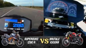 KTM Superduke 1290 R ?️ MV Agusta Brutale 1000RR | Top Speed & Accelaration Attempt ??