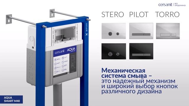 Cersanit AQUA SMART M 40 Инсталляция для подвесного унитаза смотреть онлайн