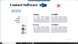 Contact Software Using JAVA & ORACLE