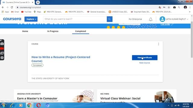 How to download Coursera Certificate with Proof | JKR Updates