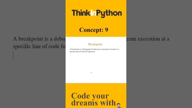 What is Breakpoint in Python #pythonforbeginners #beginnerprogramming #codingforbeginners #coding