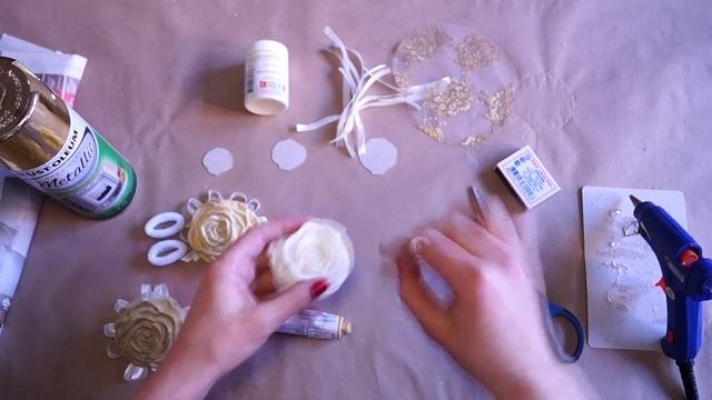 DIY /  Золотые розы из фоамирана с выкройками МК