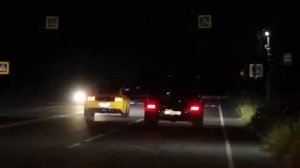 Ночная авто-сходка в Калининграде