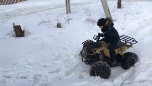 Квадроцикл Irbis 110. Зима